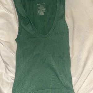 Free People Forest Green Tank Top